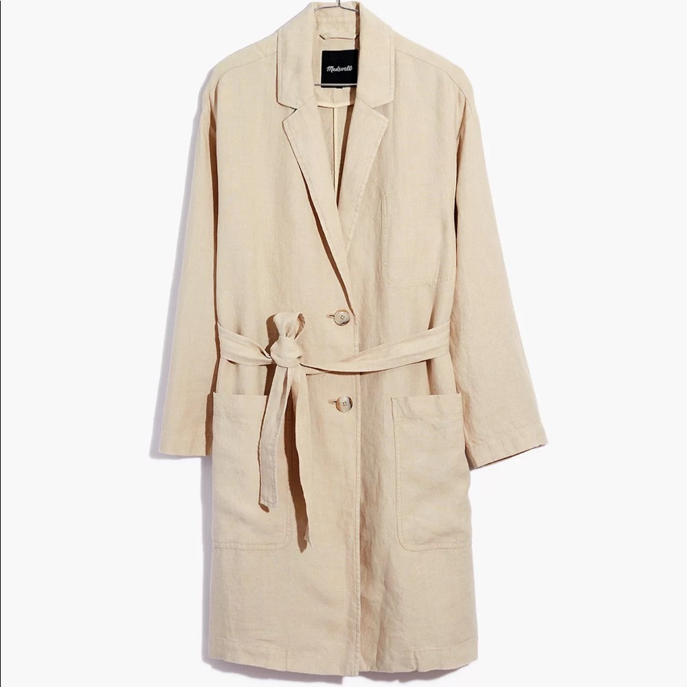 NWT Madewell Long Linen Blazer